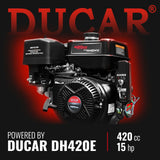 MechMaxx 5 inch E-start DUCAR 420cc 15hp Gasoline Engine Powered Disc Wood Chipper with Taillight ,  P4205