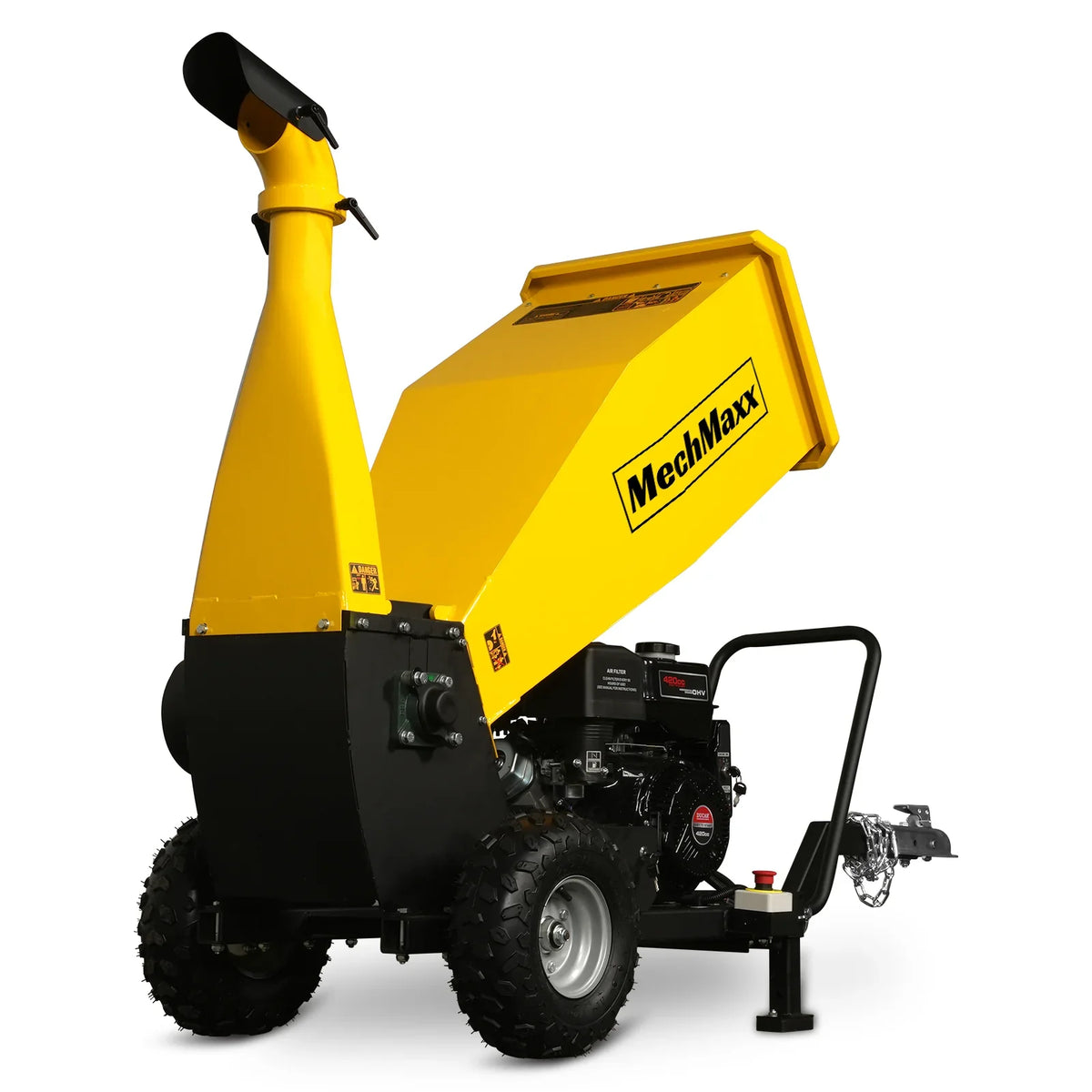 MechMaxx 5 inch E-start DUCAR 420cc 15hp Gasoline Engine Powered Drum Wood Chipper with Towbar ,  PGS1500