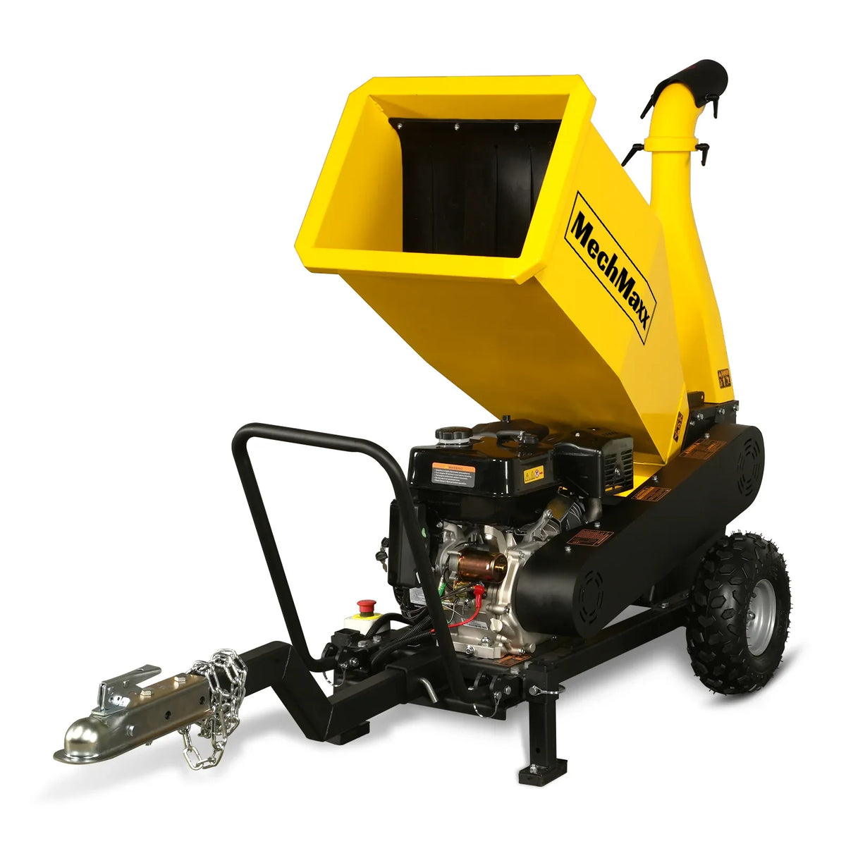 MechMaxx 5 inch E-start DUCAR 420cc 15hp Gasoline Engine Powered Drum Wood Chipper with Towbar ,  PGS1500